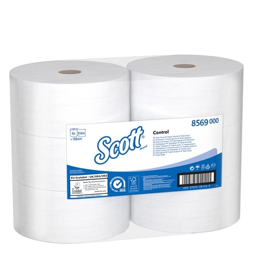 [8569000] PAPEL HIGIÉNICO JUMBO SCOTT 2 CAPAS DISPENSACIÓN CENTRAL  314 M