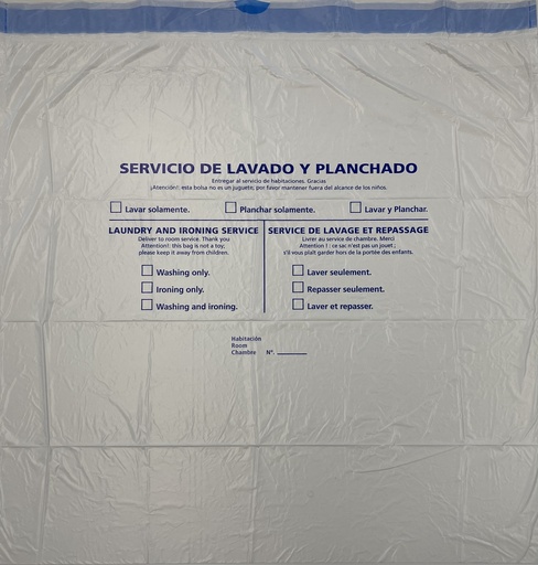 [129] Bolsa Lavandería 55X60 G-75 Blanca