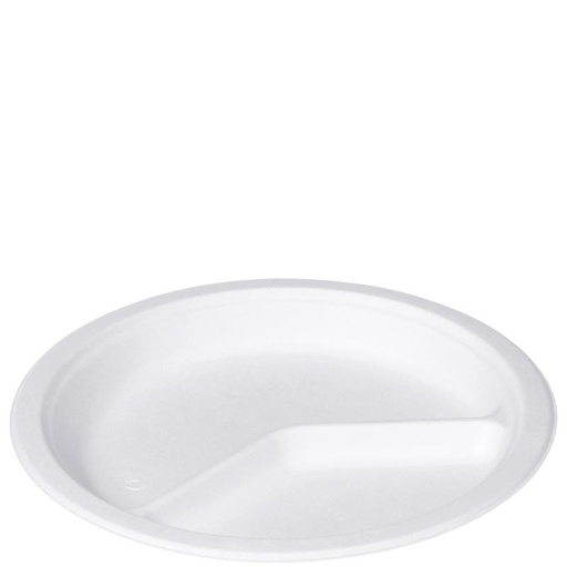 [PV10761] PLATO REDONDO 2 COMPARTIMENTOS PULPA