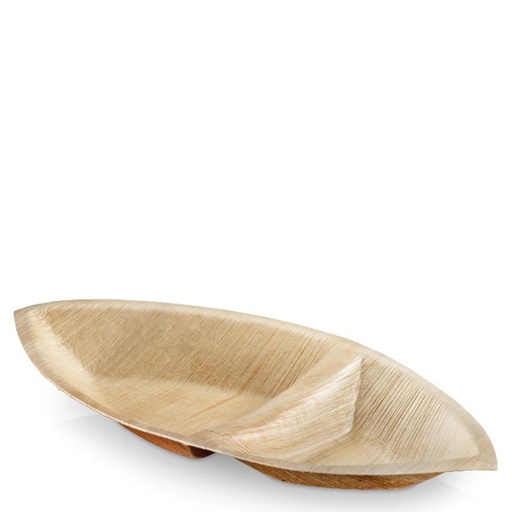 [PV18855] BANDEJA FORMA DE OJO 2 COMPARTIMENTOS HOJA DE PALMA