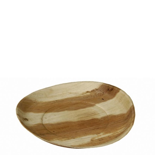 [PV5041] Plato Redondo Hoja De Palma Diámetro 26 Cm