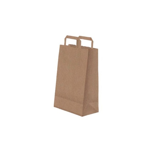 [BA261825] BOLSA PAPEL KRAFT CON ASA 26+18X25 CM