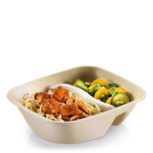 [PV16147] Bol Rectangular Nature Pulpa 2 Compartimentos