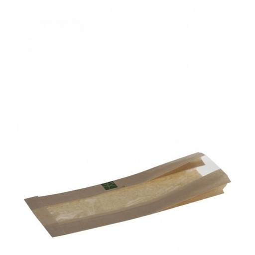 [PV15687] Bolsa Kraft Para Sándwich Con Ventana 270*260*2X35