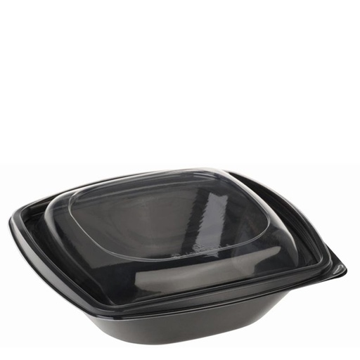 [PV14360] BOL NEGRO CON TAPA TRANSPARENTE PLA 360 ML