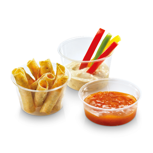 [PV15747] TARRINA TRANSPARENTE- SALSERA APILABLE PLA 90 ML