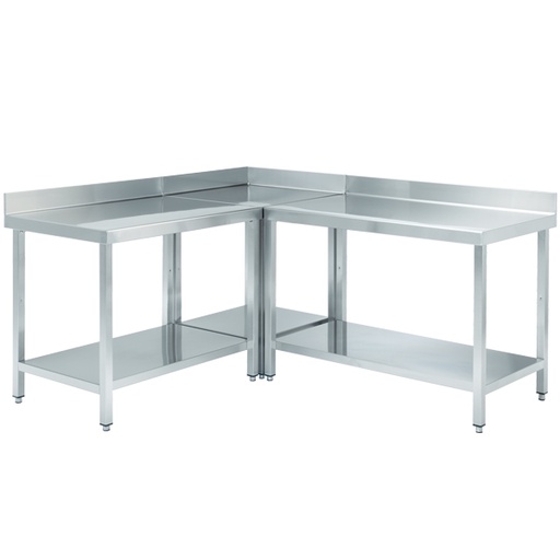 [19004937] Mesa de ángulo sin puertas soldada inox MMA-66 600 x 600 x 850 mm