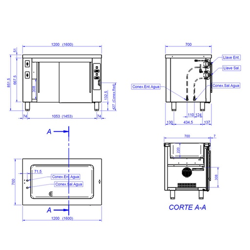 [19107029] Mueble baño maría con reserva
