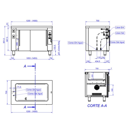 [19107070] Mueble baño maría con reserva