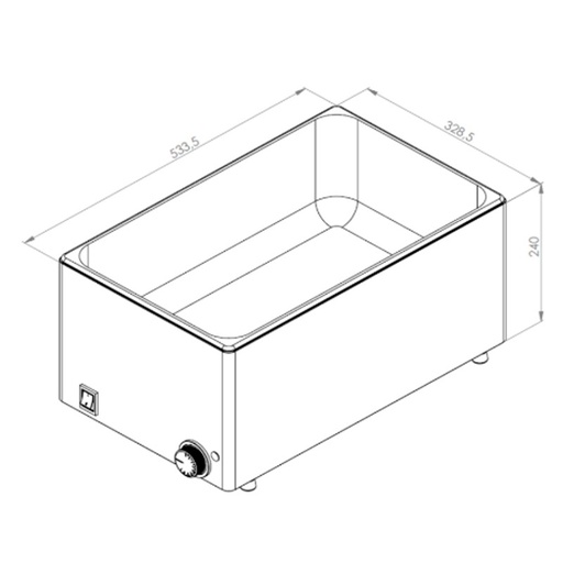 [19046783] Baño maría sobremesa compacto sistema de funcionamiento con agua