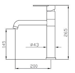 [19033612] Grifo industrial GM-20 E Grifo monomando 2 aguas con palanca mm
