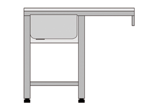 [19012746] Fregadero lavavasos 1000x500 escurridor derecha