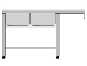 [19014321] Fregadero soldada escurridor izquierdo inox FSBE-135-LI 1350 x 500 mm
