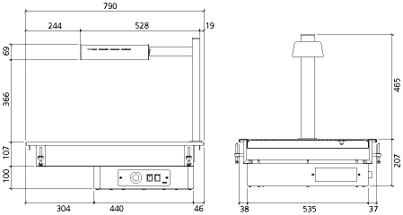 [19036510] Elemento caliente PVP-211-W 790 mm
