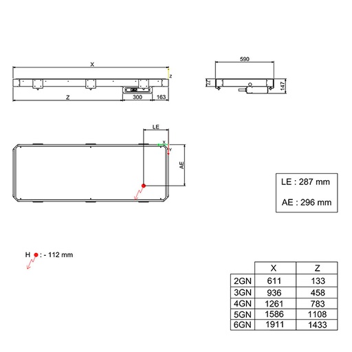 [19092270] Placa caliente bajo encimera 936 mm - 3 x GN1/1
