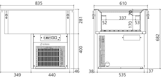 [19010745] Elemento refrigerado CMCGI 835 mm