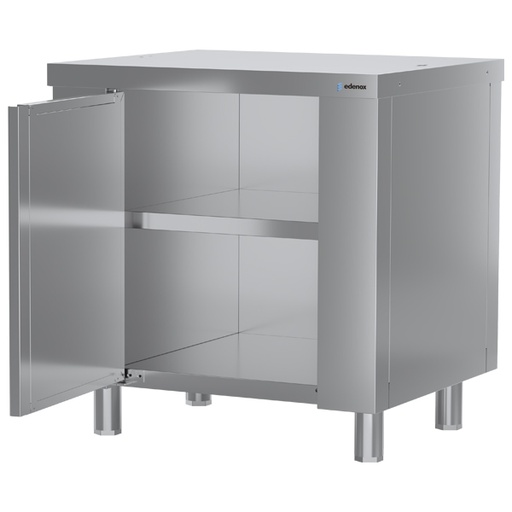 [19092526] Mesa neutra con puertas para self-service en acero inoxidable