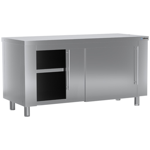[19092509] Mesa neutra profesional con puertas y almacenamiento inferior
