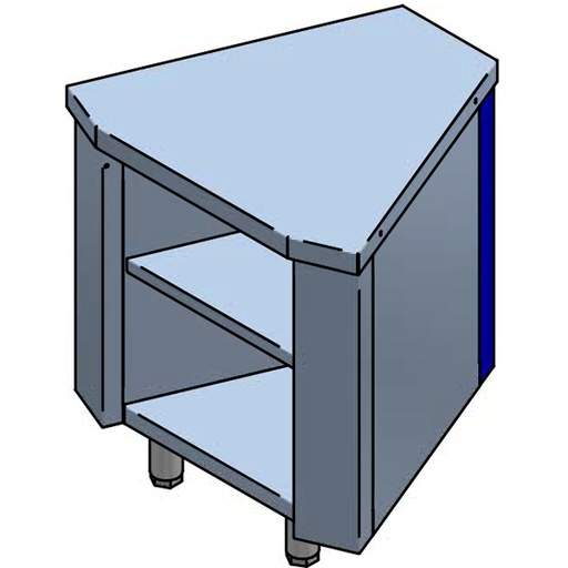 [19092515] Mueble ángulo interno 45º para self-service