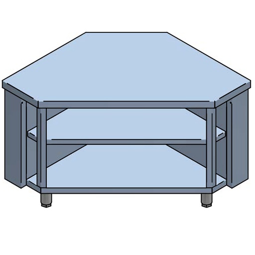 [19092513] Mueble ángulo interno 90º para self-service
