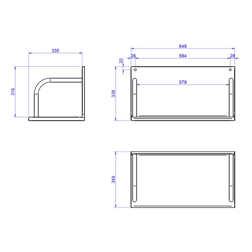 [19092533] Estante colgante para colocar platos en muebles isla central