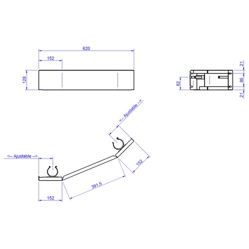 [19092541] Zócalo angular exterior 45º para self-service