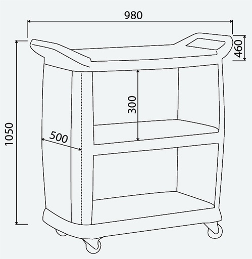 [19013087] Cubo para cubiertos para integración en carros de servicio