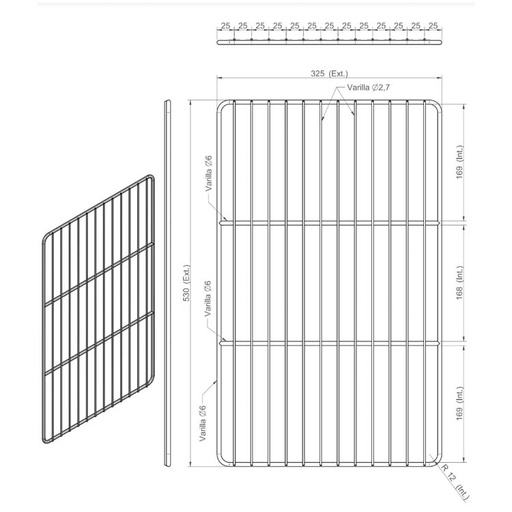 [19000999] Estante inox GN 1/1