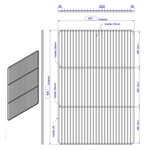 [19001001] Estante inox 600x400