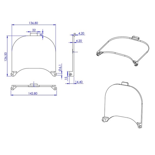 [19000555] Contenedor cubertero GN 1/4