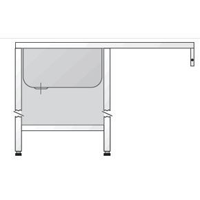 [19012752] Fregadero para lavavajillas 1200x600 mm 1 cubeta escurridor derecha