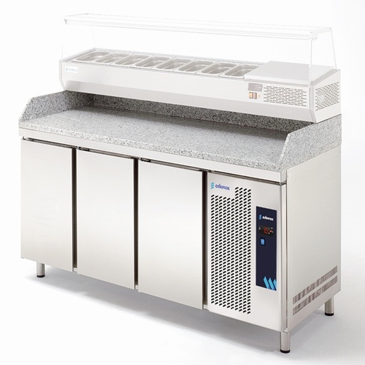 [19060778] Mesa refrigerada para preparación de pizzas con encimera de granito MPG-180 HC GR