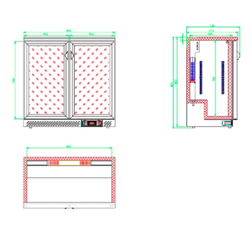 [19110803] Expositor refrigerado mural profesional ETB-90 S1