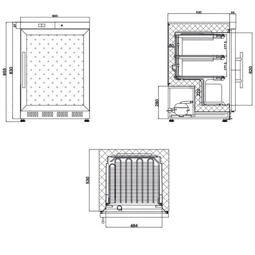 [19107836] Armario mantenimiento congelados con puerta de cristal ANS-201-C HC