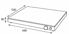 [19001554] Placa caliente sobremesa 1 zona 640x540 mm