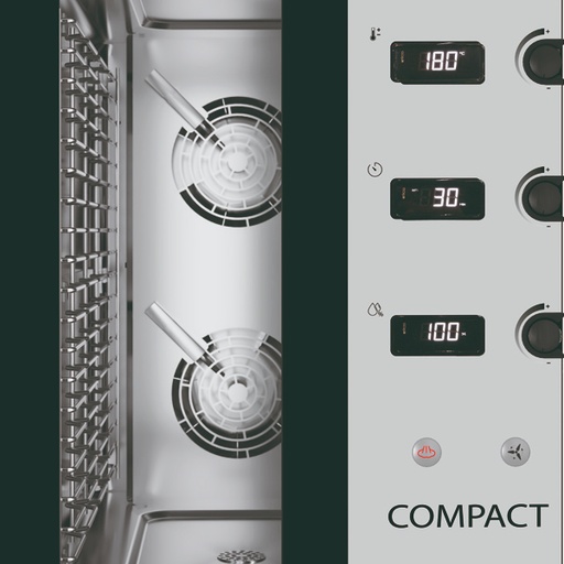 [19077845] Horno combinado compacto profesional 6 GN 1/1 control digital