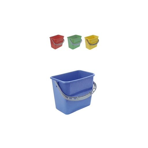 [04385AZ] Cubo Cuadrado Portabayetas  6 L Azul