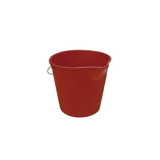[04801RJ] Cubo Redondo Pro Para Todo Tipo De Fregona 12L Rojo