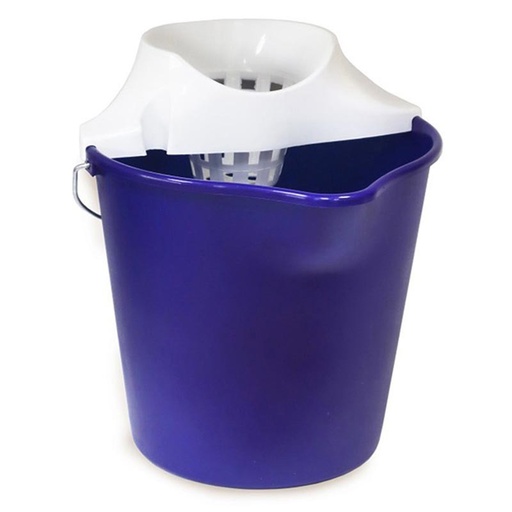 [04801AZ] CUBO REDONDO+ESCURRIDOR DE 12 L AZUL