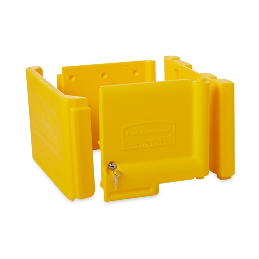 [FG618100YEL] Kit de Puerta de Armario con Cerradura para Carros de Limpieza Tradicionales, Amarillo
