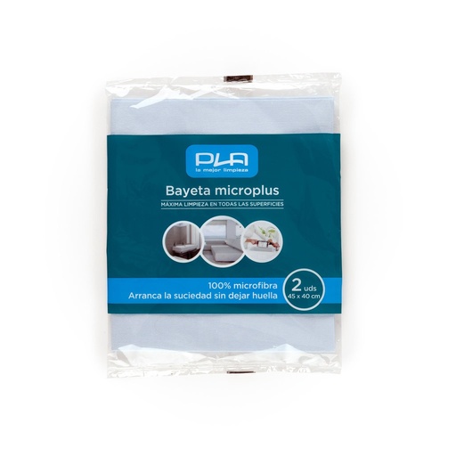 [P-20672BL] Bayeta Microplus Azul Pack De 2 Unidades