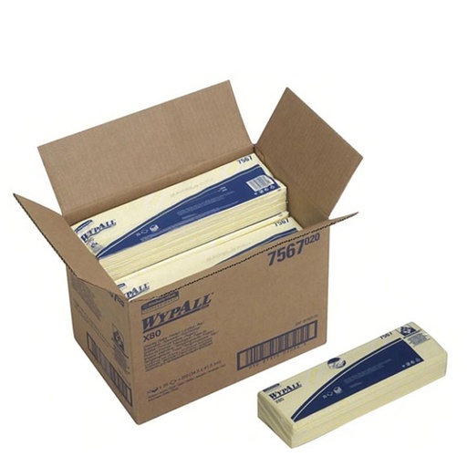 [7567010] BAYETAS WYPALL X80 INTERPLEGADAS 1 CAPA AMARILLO