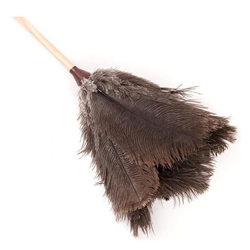 [8431250533086] Plumero Avestruz Con Mango De Madera