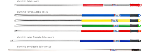 [P-206GN] PALO ALUIMINIO DOBLE ROSCA