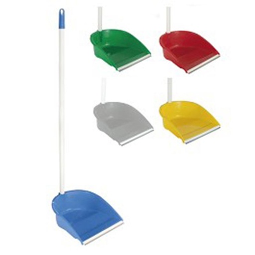 [04710AM] Recogedor  Neo Con Goma Y Palo Con Rosca Amarillo