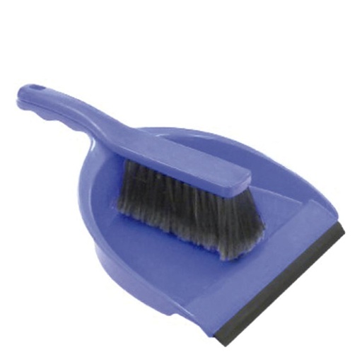 [306013] Recogedor De Mano Con Labio De Goma Y Cepillo