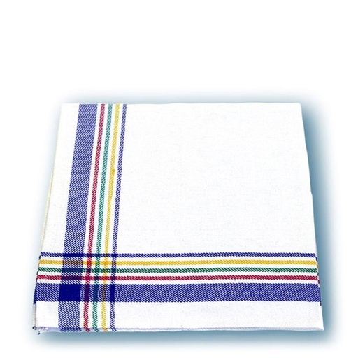 [P-807] PAÑO VAJILLA BLANCO CON DETALLE COLOR