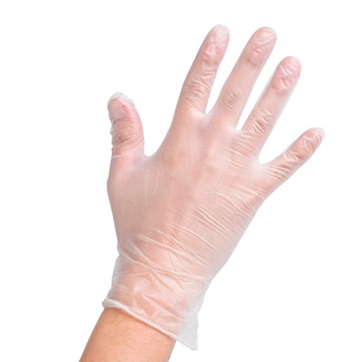 [304107G] GUANTES DE VINILO SIN POLVO NATURAL T-G