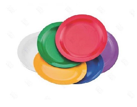 [105026GRN] Plato Llano De Policarbonato Verde