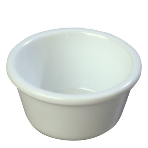 [S28602] Ramequín Redondo Liso Blanco 180 Ml